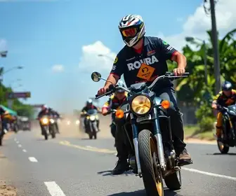 Flávio Bolsonaro cumpre agenda com motocarreata em Sergipe