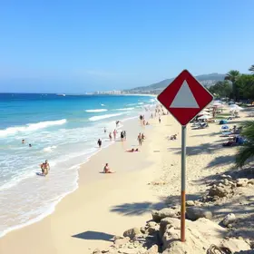 Prefeitura alerta banhistas sobre risco na Praia dos Artistas